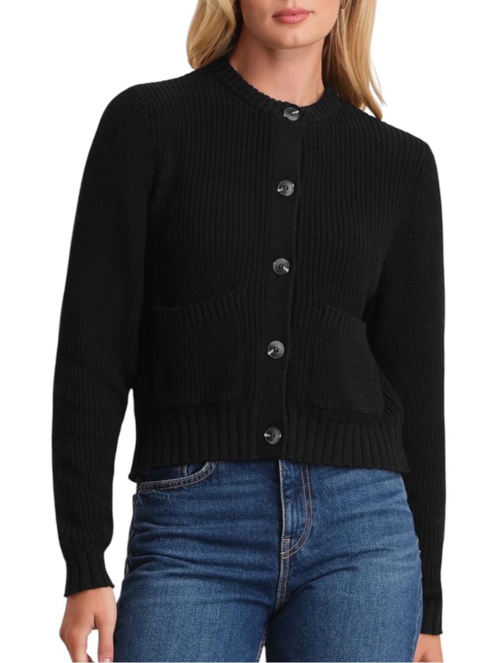 NWT 💯 525 AMERICA Palmer Knit Cardigan Sweater Black XS